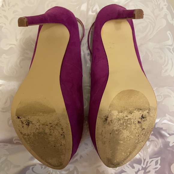 JustFab Sheldon Fuchsia platform ankle strap pump - Picture 8 of 8